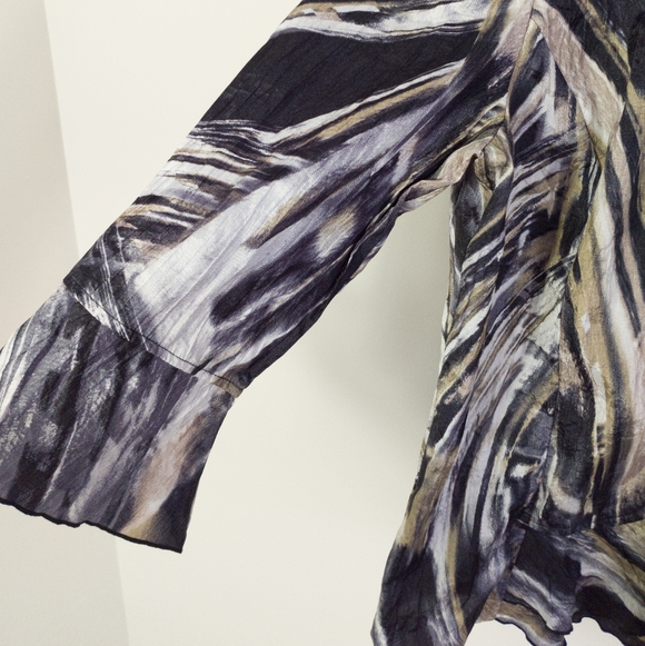 Conrad C Wired Ruffle Collar One Button Jacket Size 12 - Picture 7 of 10